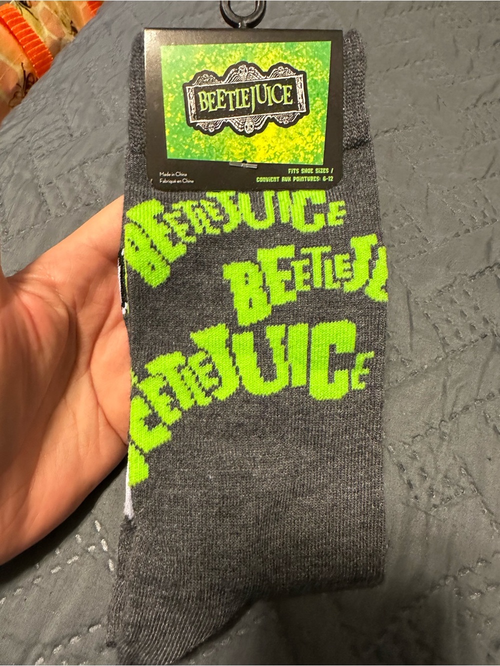 Beetlejuice socks